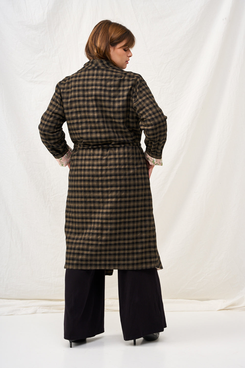 Dark plaid Charlotte coat