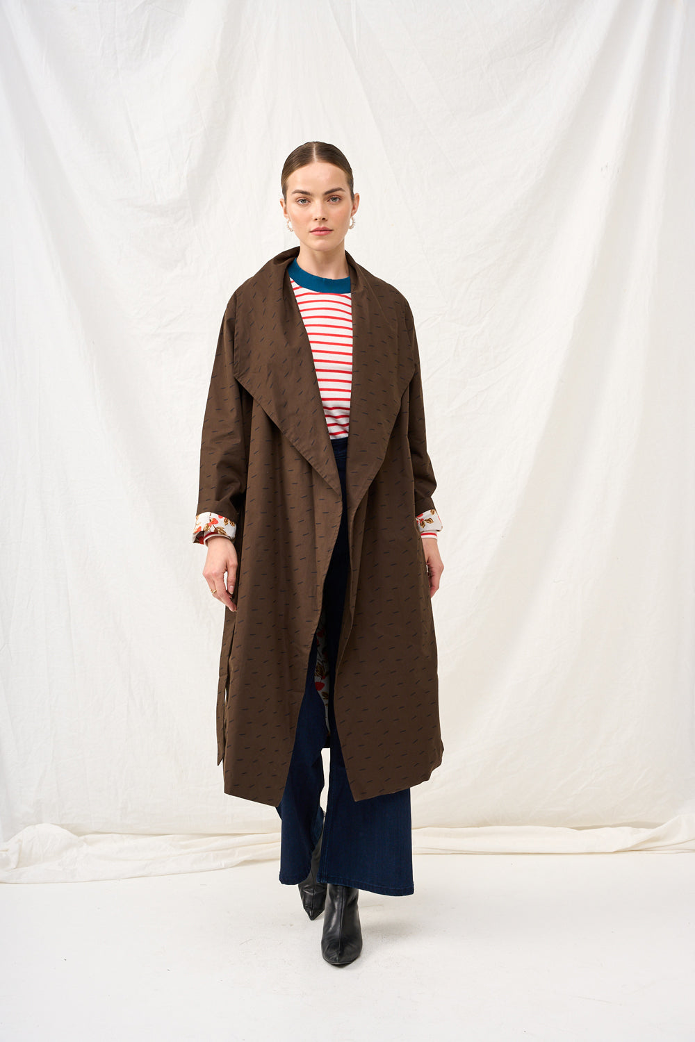 Dark plaid Charlotte coat