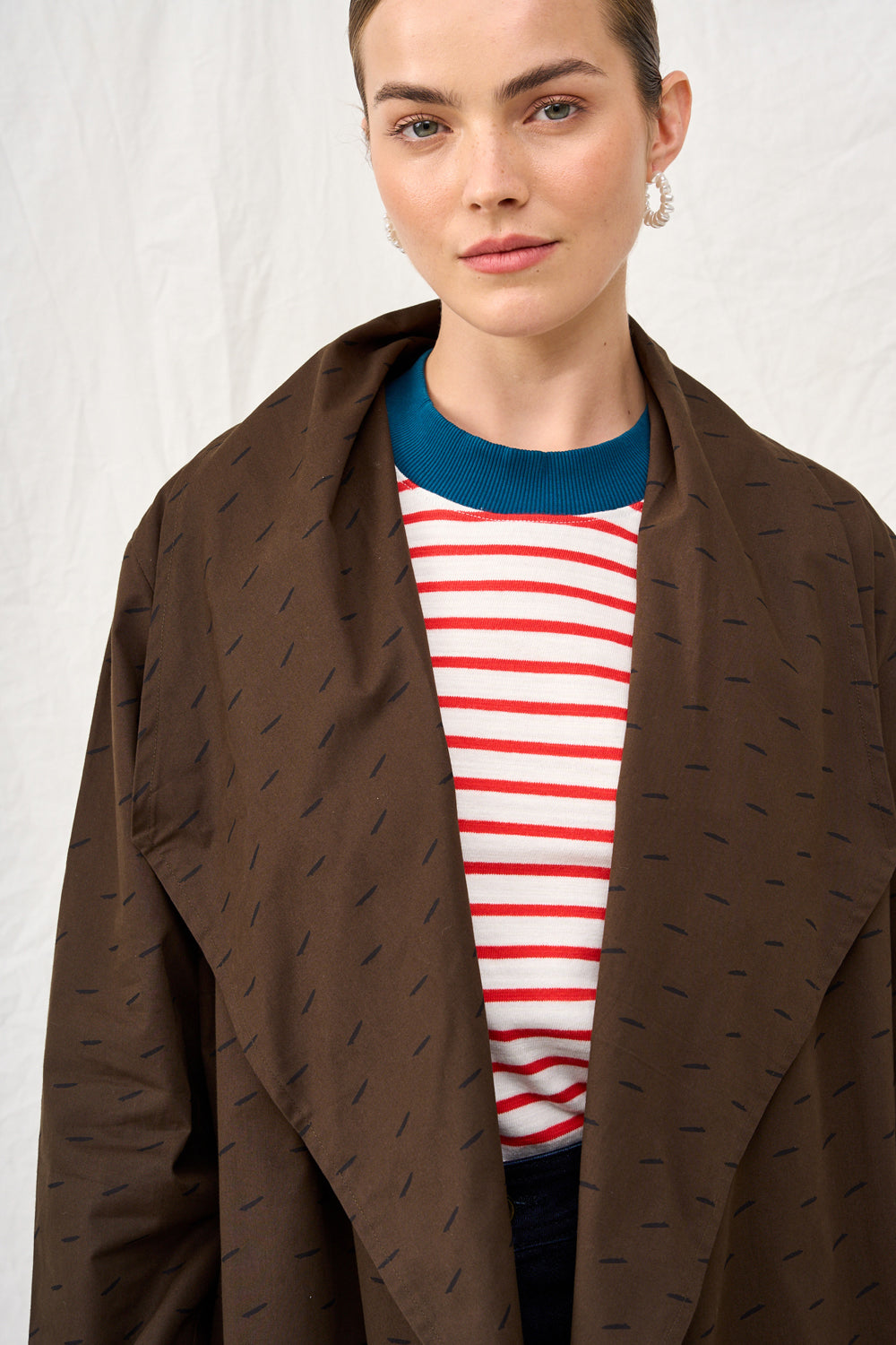 Dark plaid Charlotte coat