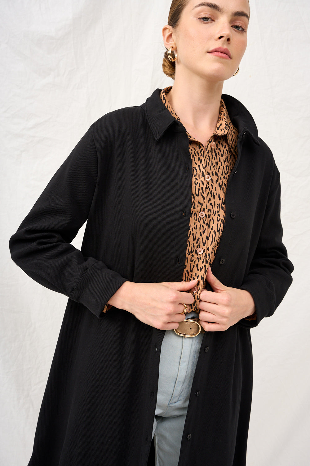 Black maxi cardigan