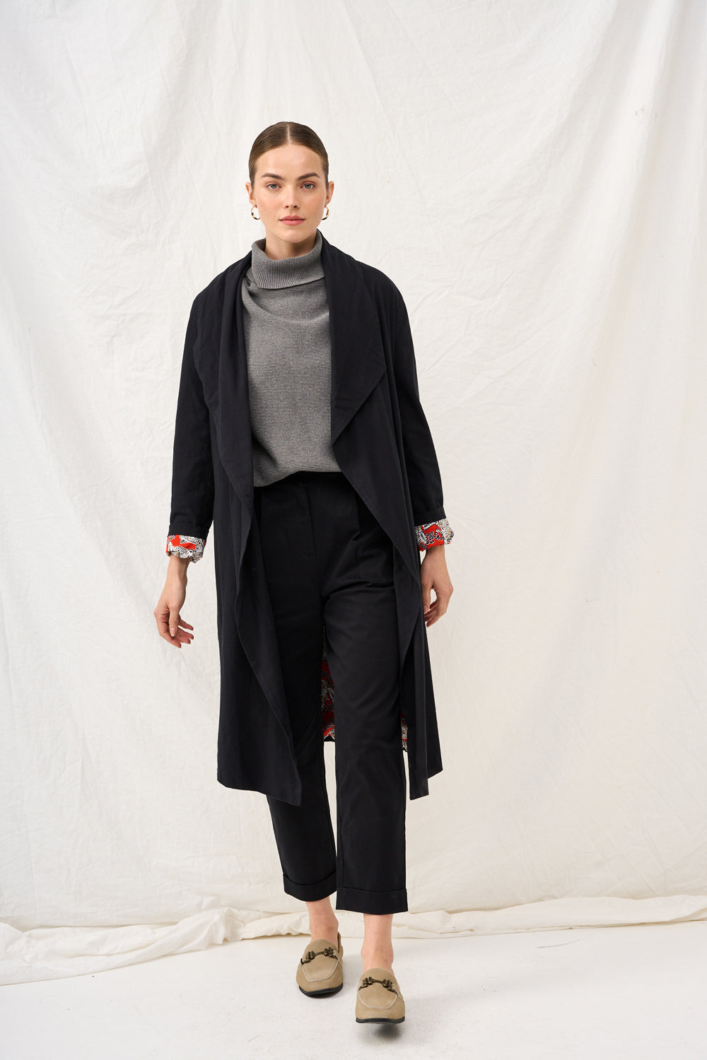 Dark plaid Charlotte coat