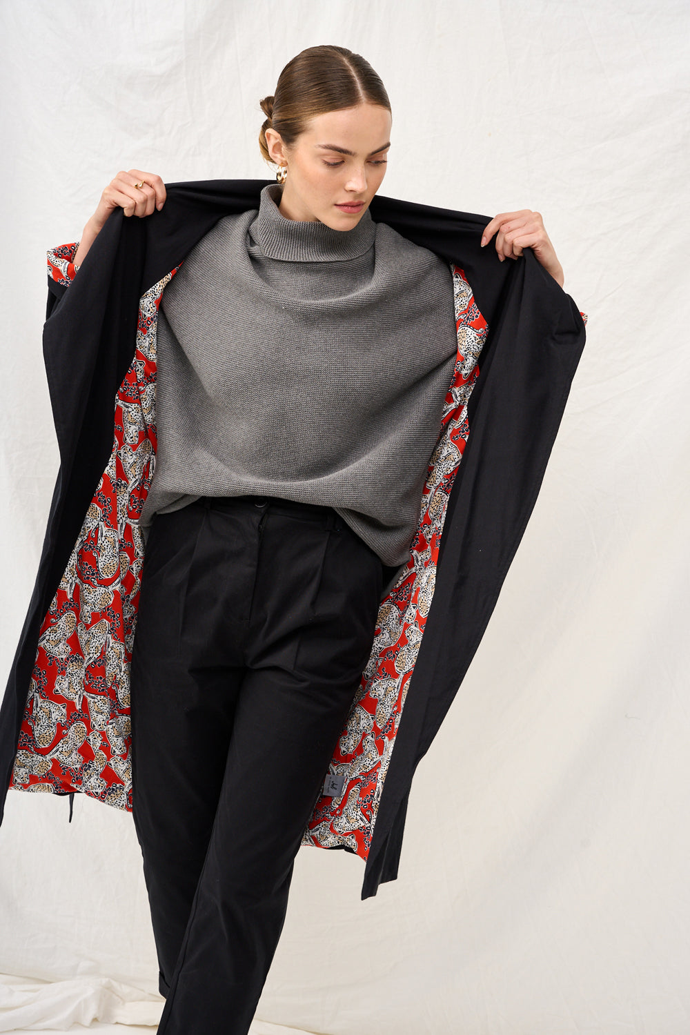 Dark plaid Charlotte coat