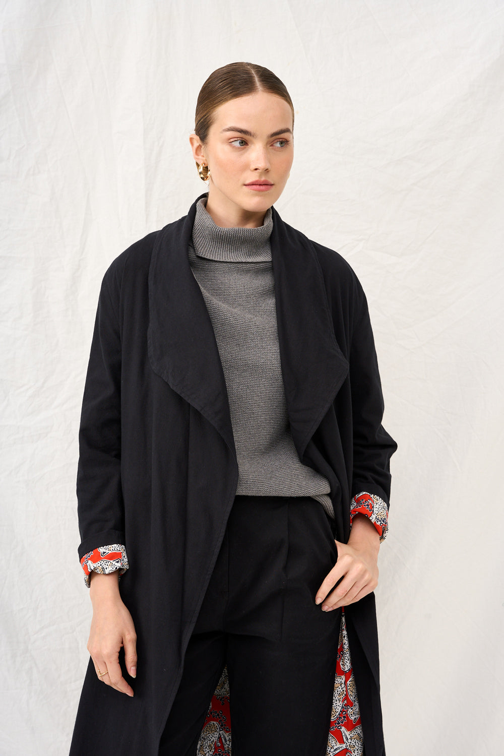 Dark plaid Charlotte coat