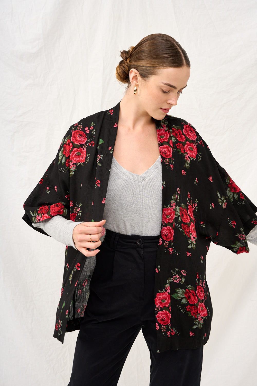 קימונו קשירה הדפס פולקלור - JUL