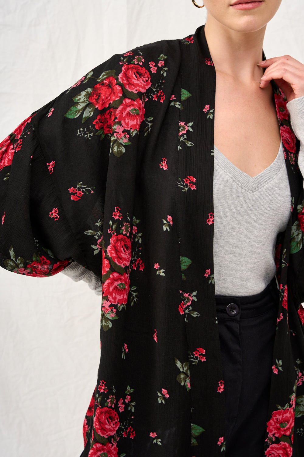 קימונו קשירה הדפס פולקלור - JUL