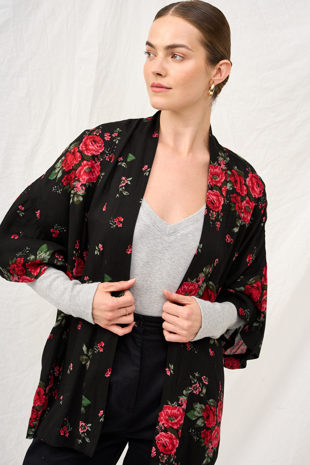 קימונו קשירה הדפס פולקלור - JUL