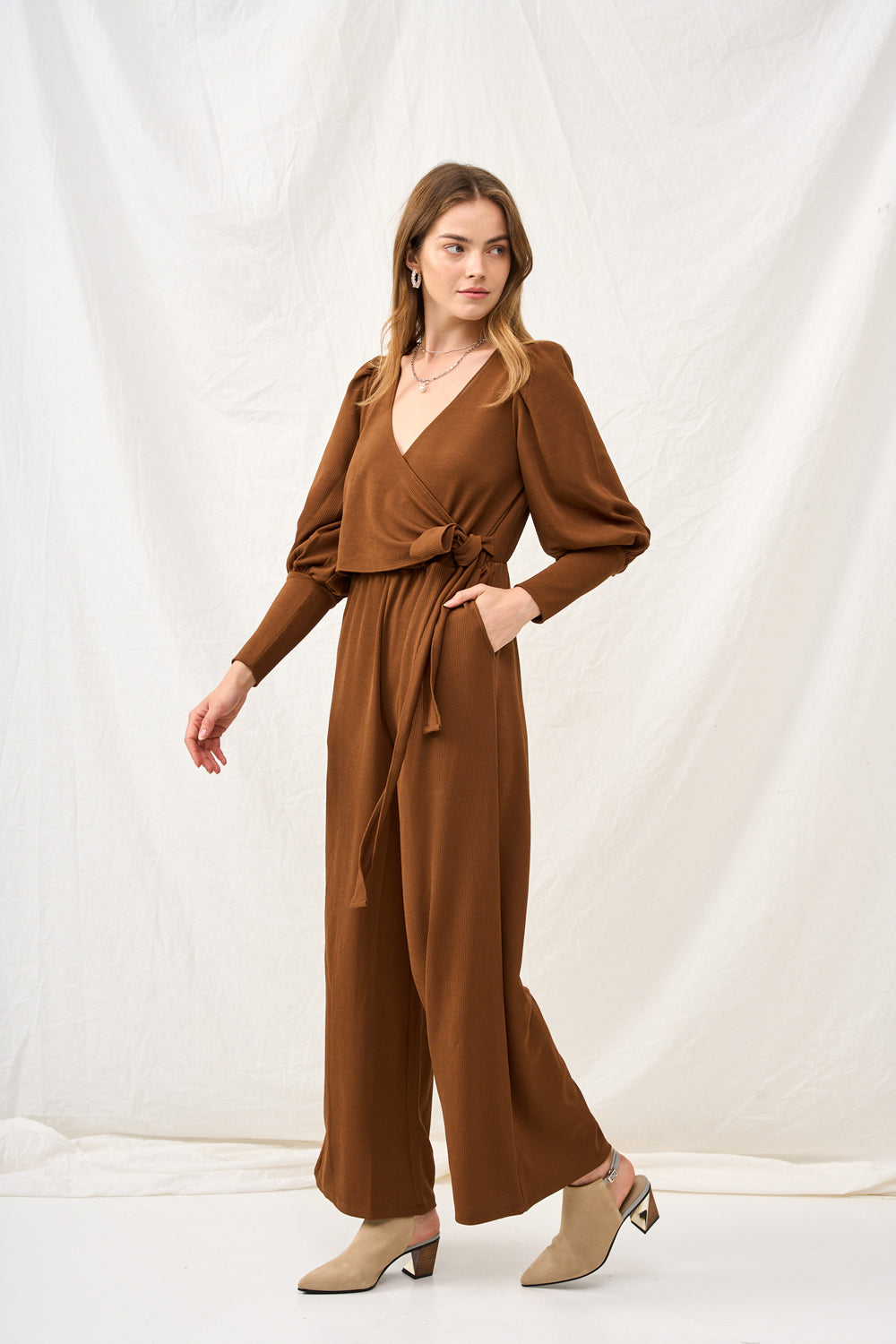 אוברול דריה מעטפת חום