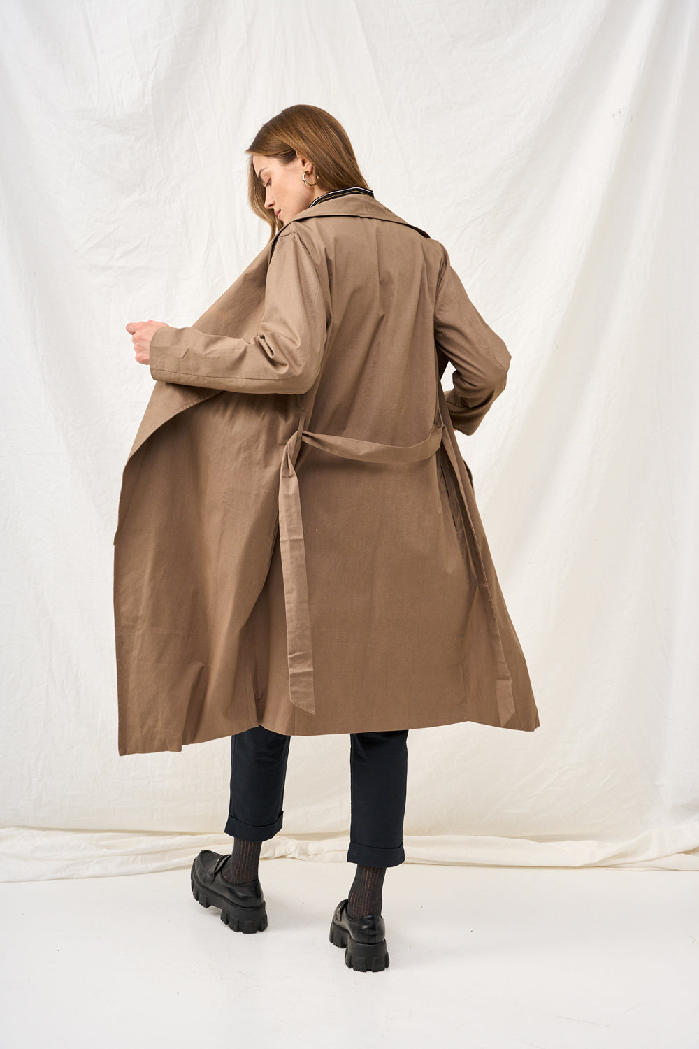 Dark plaid Charlotte coat