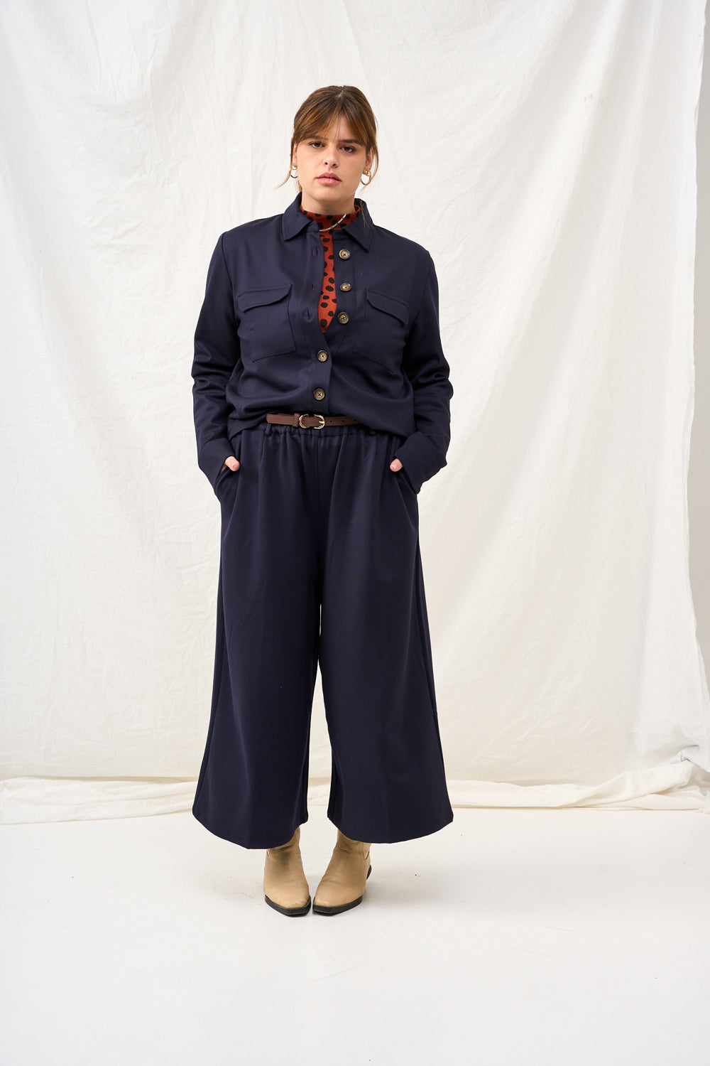 מכנסיים אוליביה נייבי - JUL