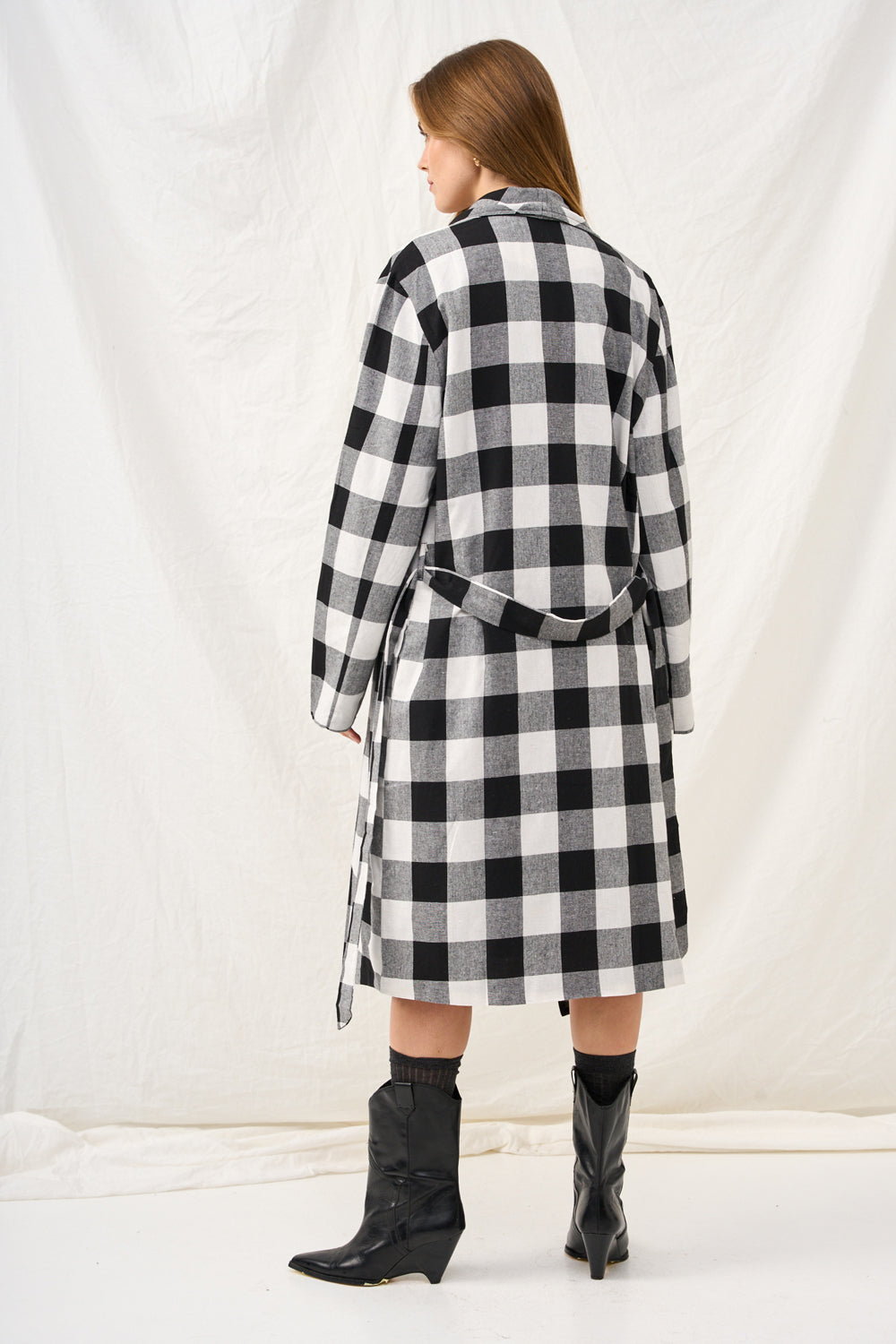 Dark plaid Charlotte coat