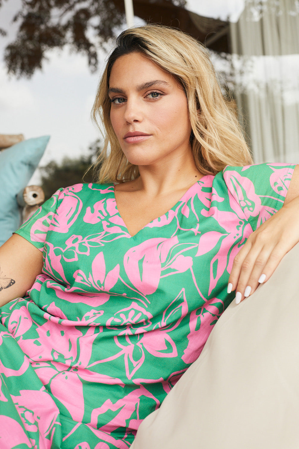 Galvia maxi black and white print