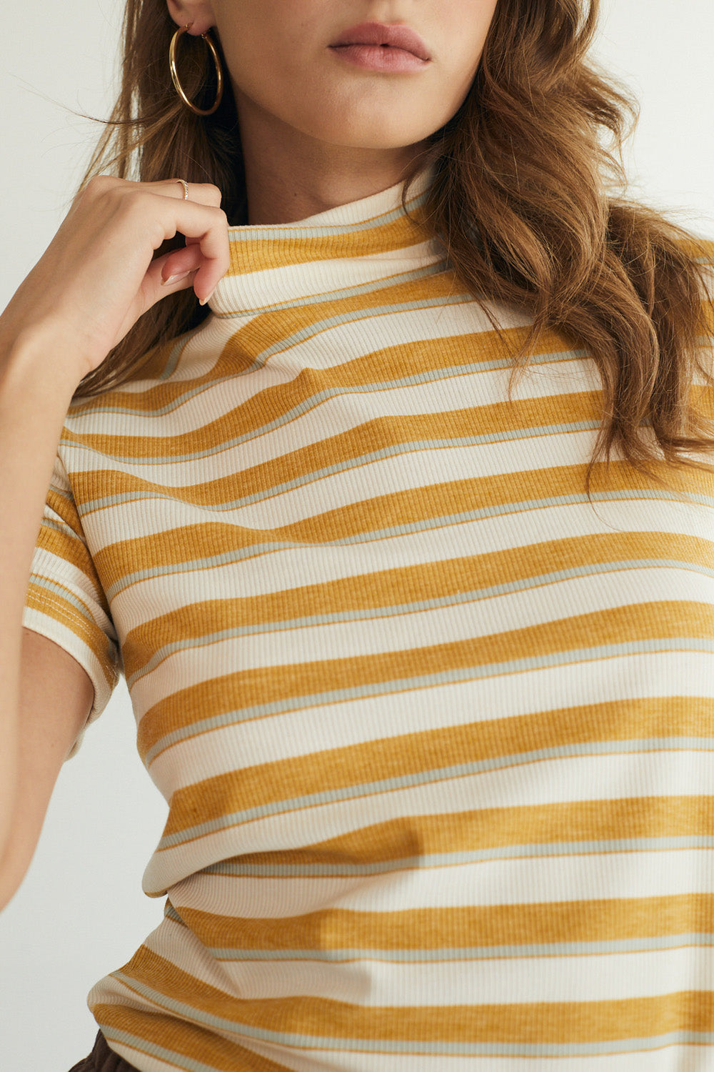 Green stripe loca knit