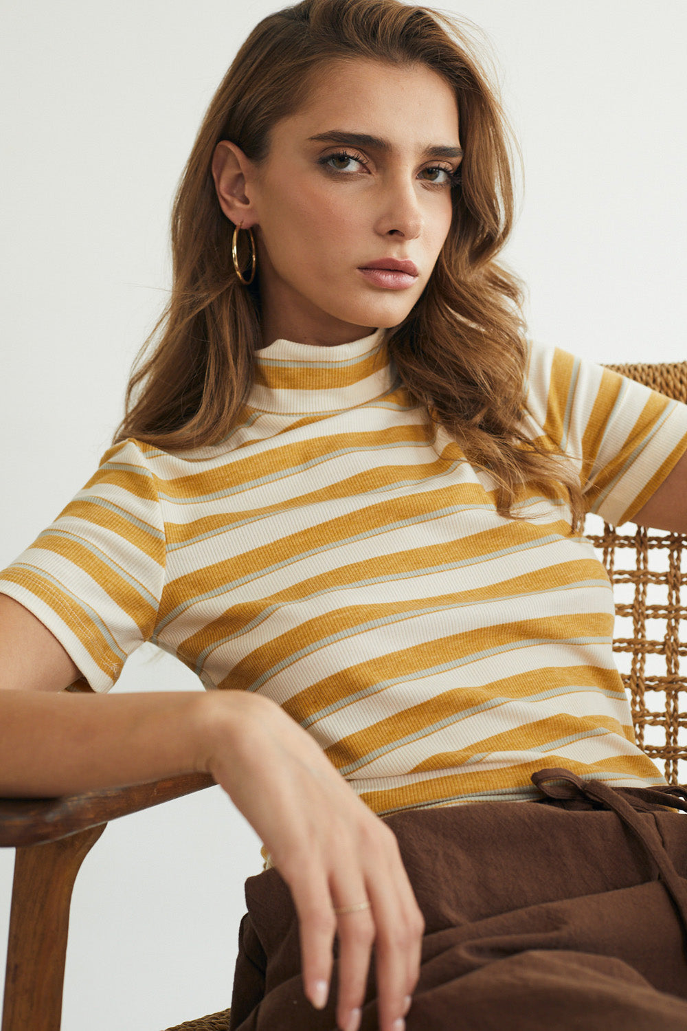 Green stripe loca knit