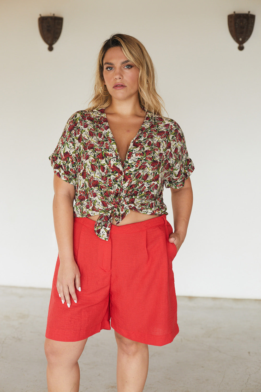 Melissa light floral shirt