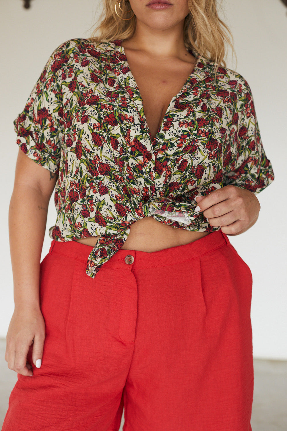 Melissa light floral shirt