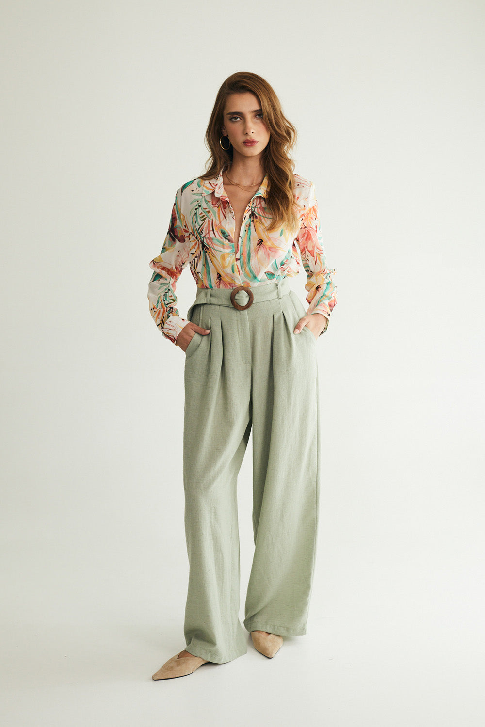 מכנסיים גרייס ירוק - JUL