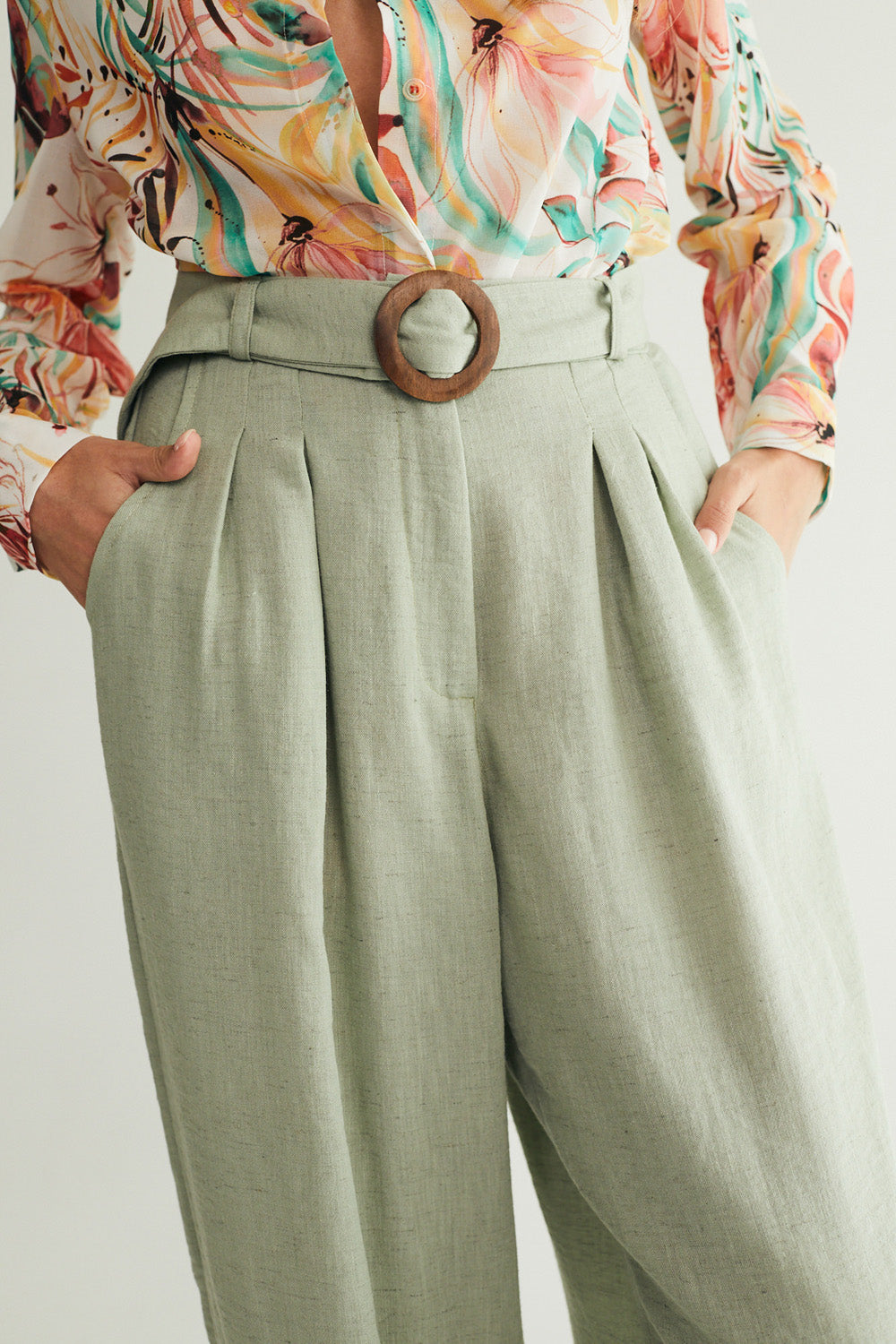 מכנסיים גרייס ירוק - JUL