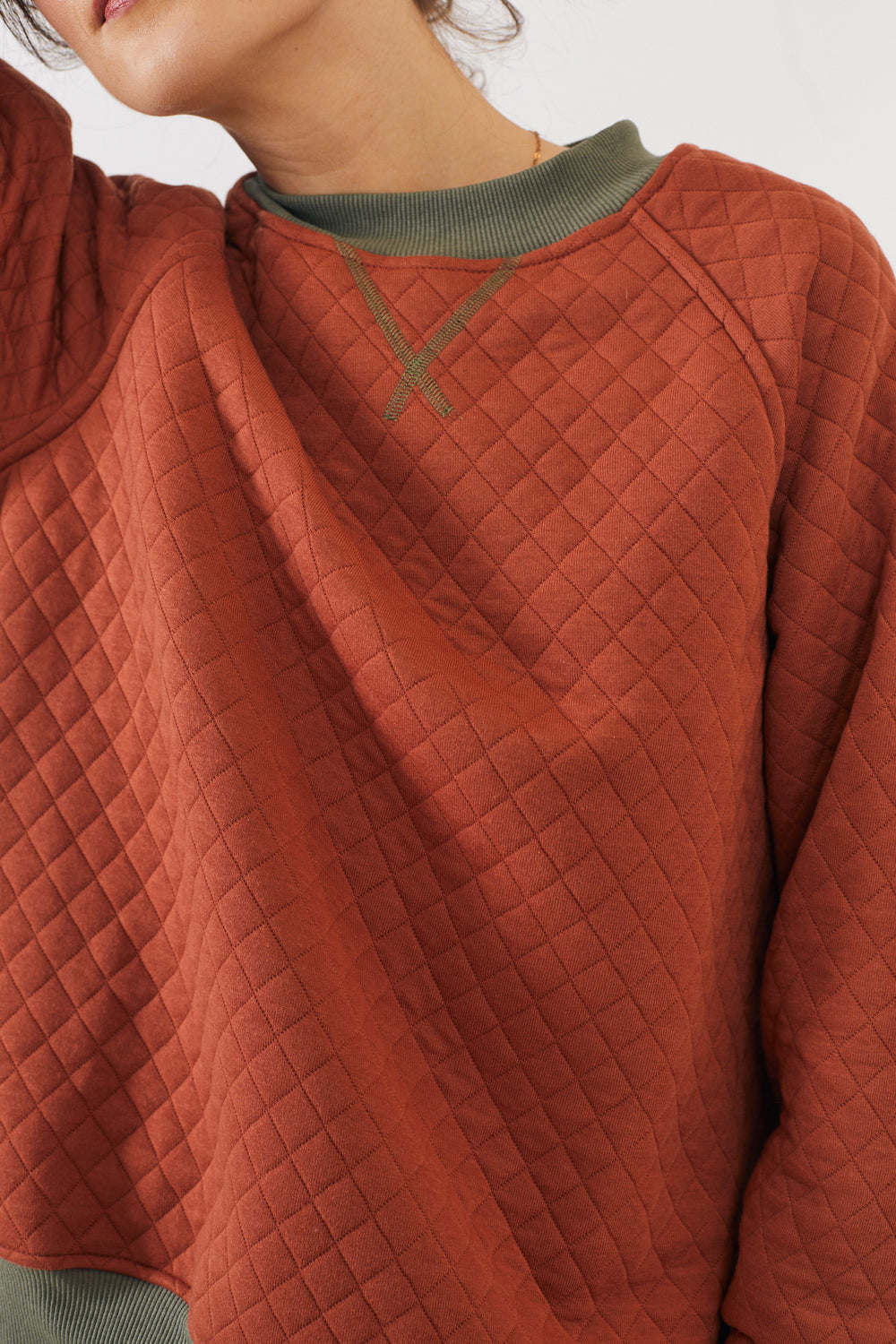 סווטשירט קווילט כתום