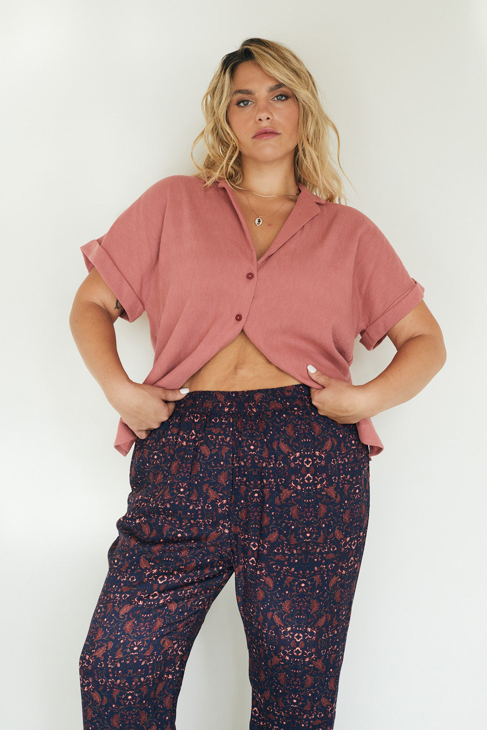 Melissa light floral shirt