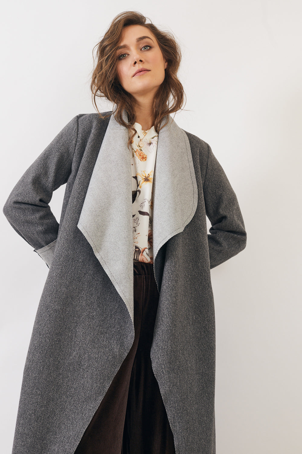 מעיל אפור מלאנג׳