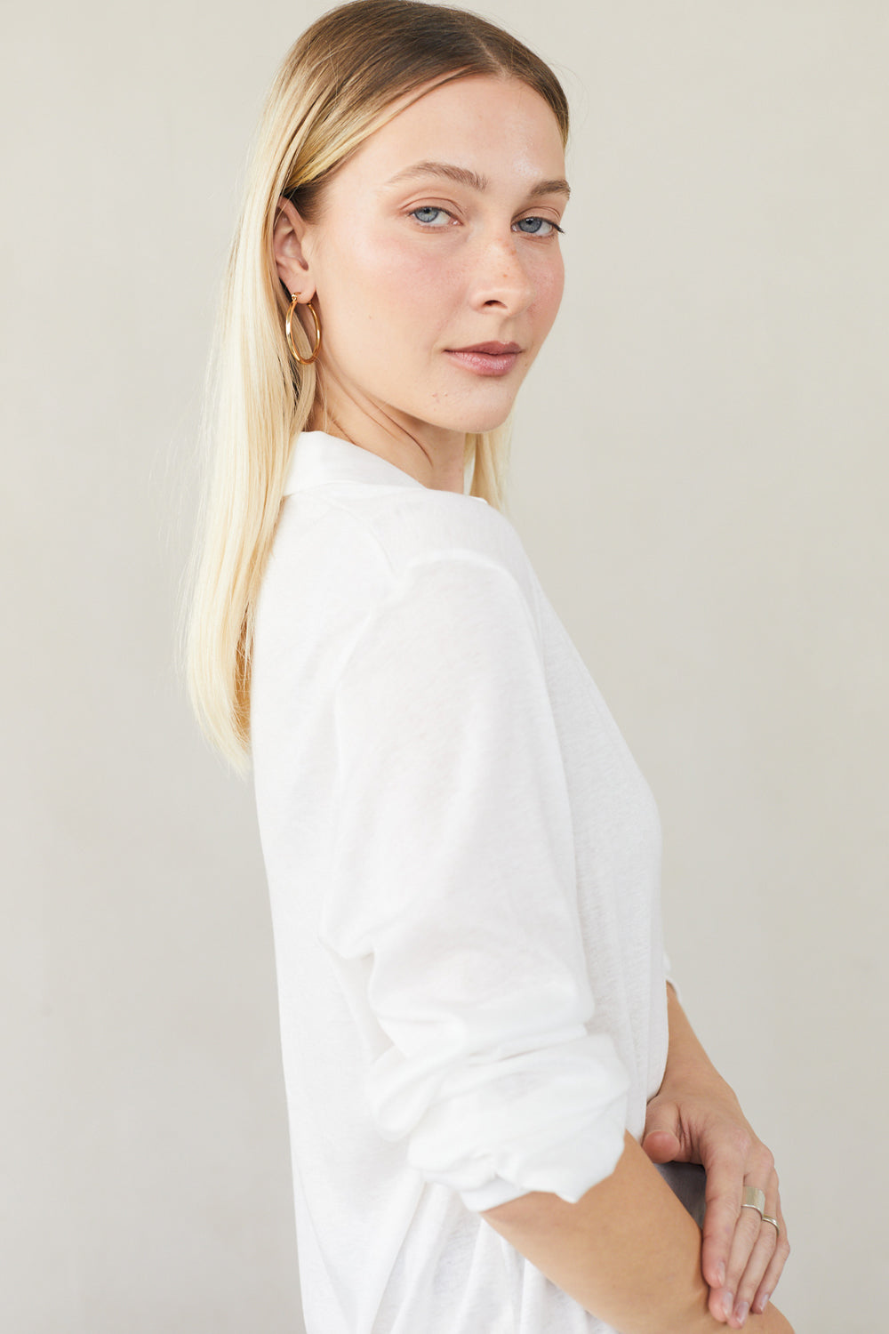 חולצת ולרי סריג לבן