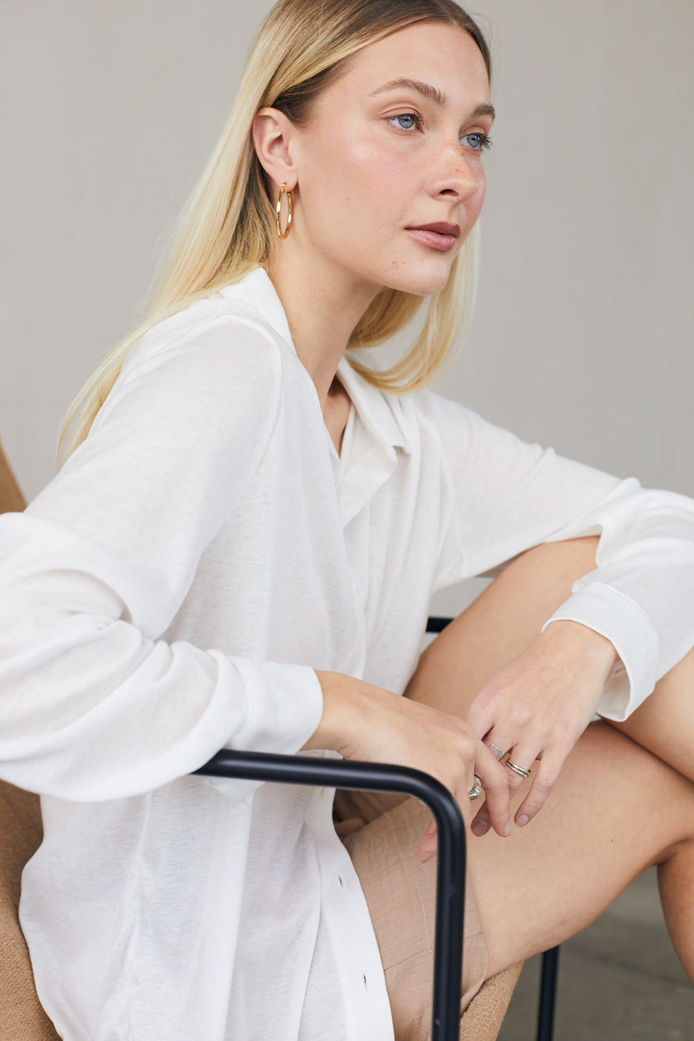 חולצת ולרי סריג לבן