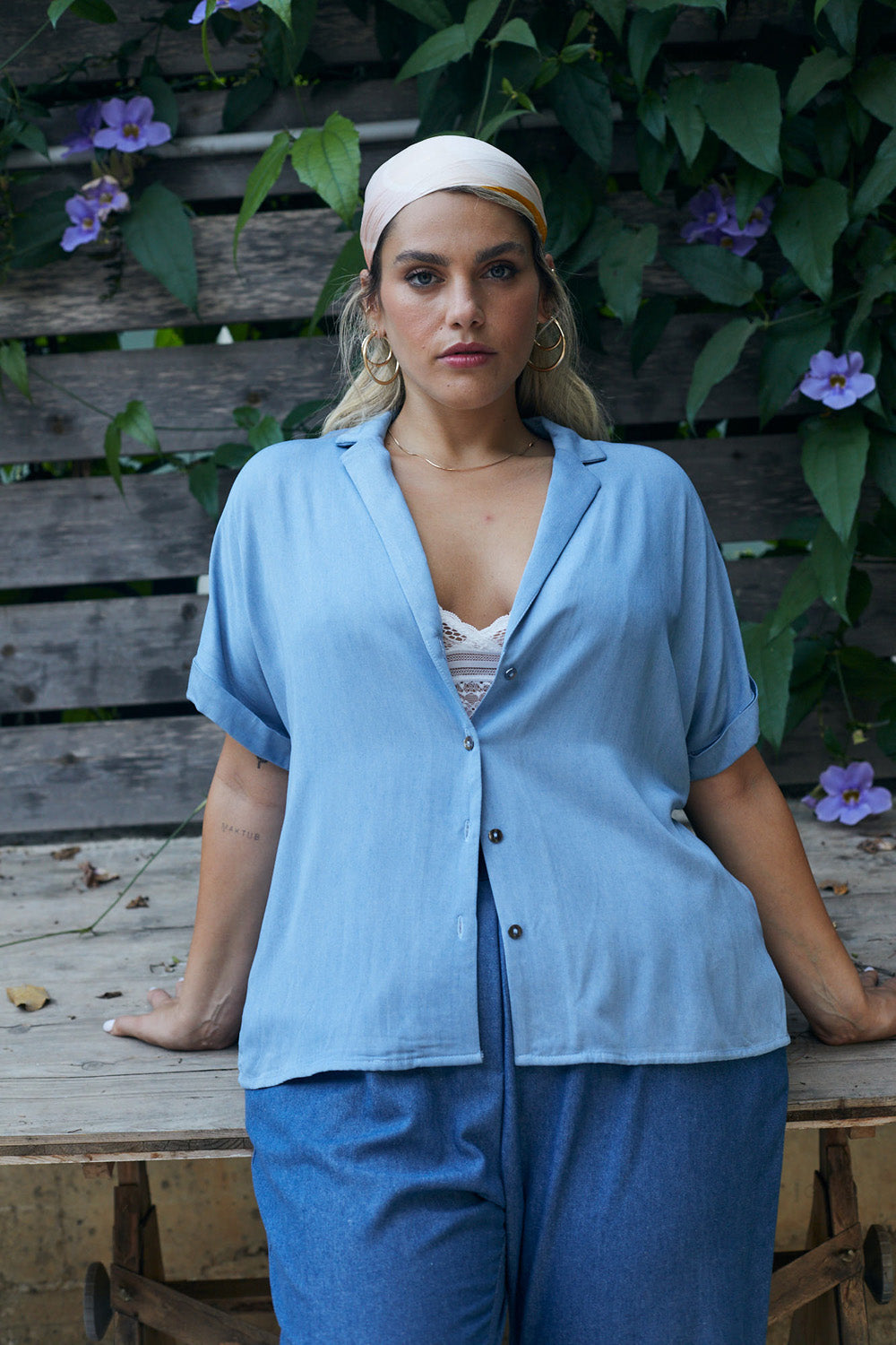 Melissa light floral shirt