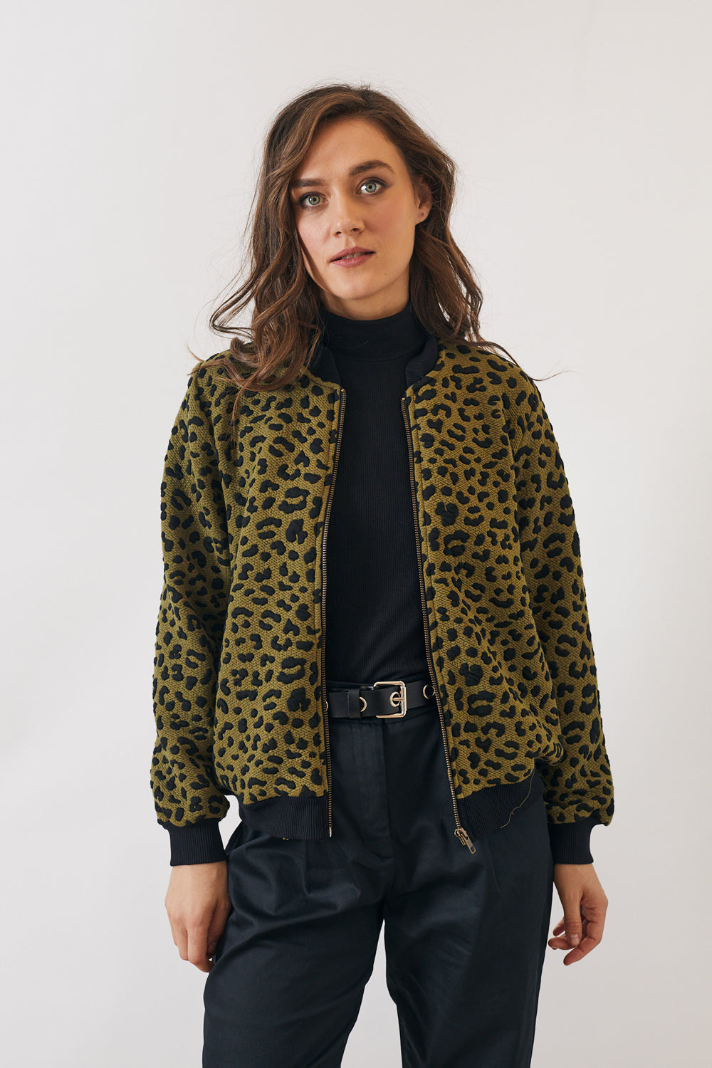 בומבר קווילט ירוק מנומר