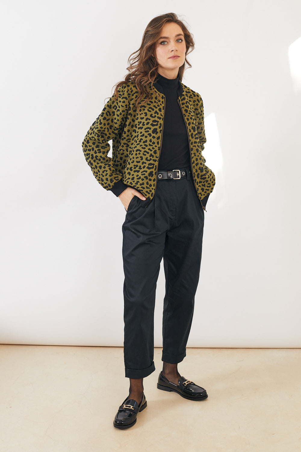 בומבר קווילט ירוק מנומר