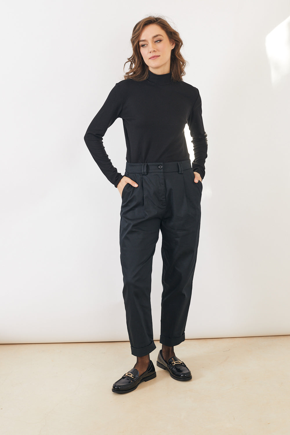 מכנסיים ג׳ובאנה חורף בצבע שחור