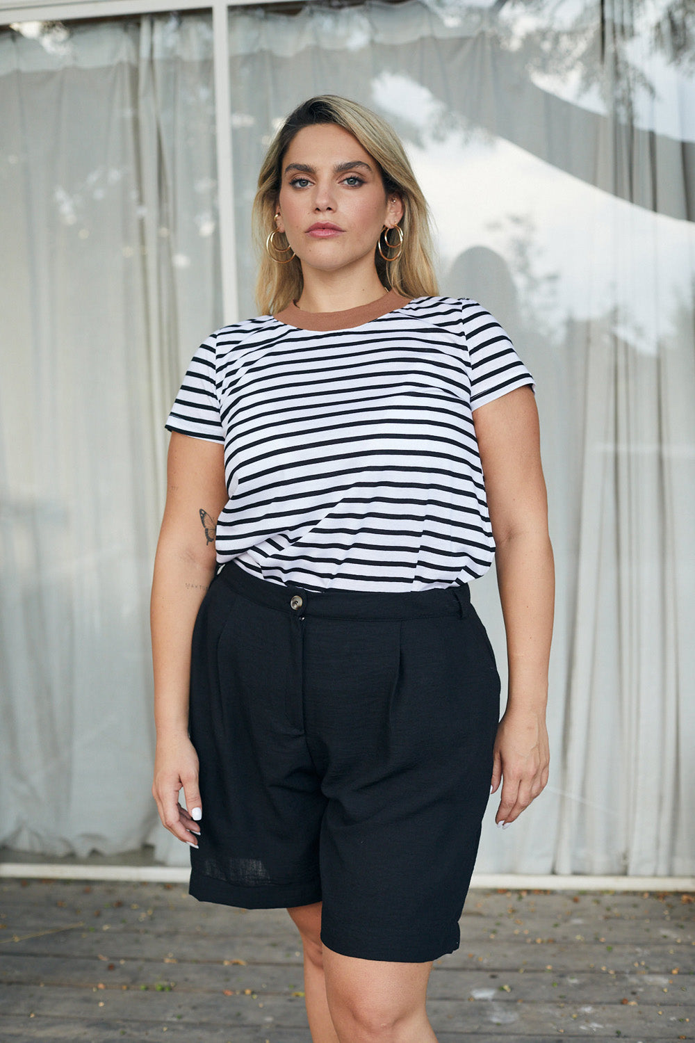 T-shirt Kerry Stripes Navy Beige