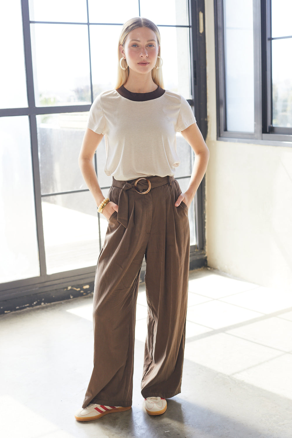 מכנסיים גרייס טנסל חום כהה