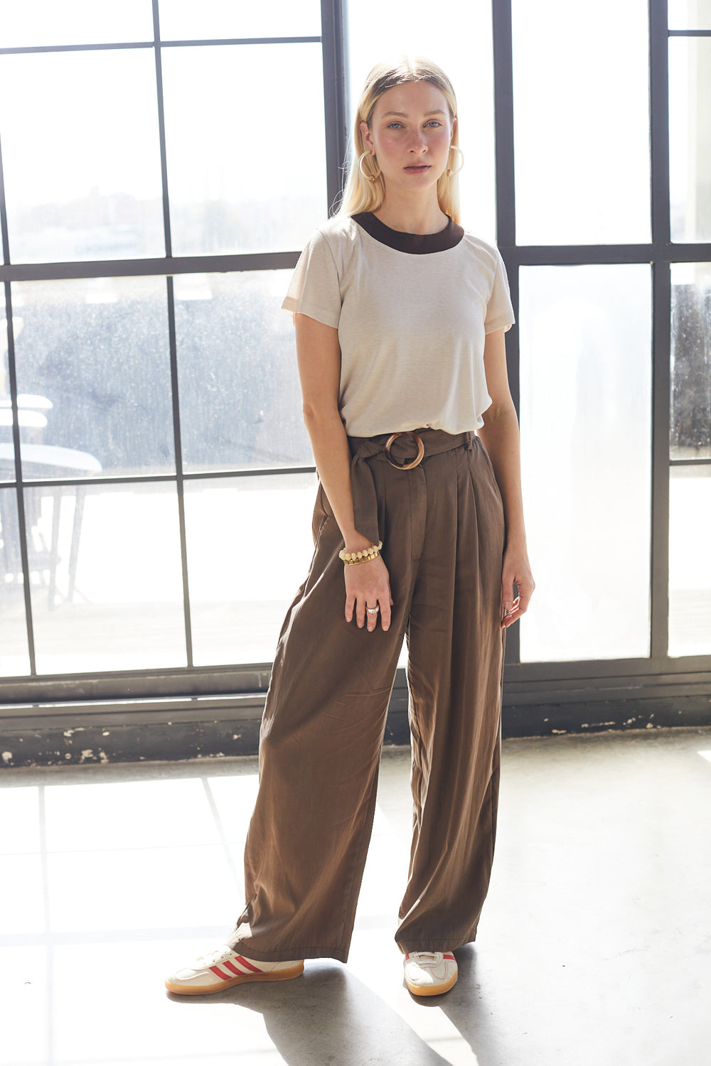 מכנסיים גרייס טנסל חום כהה