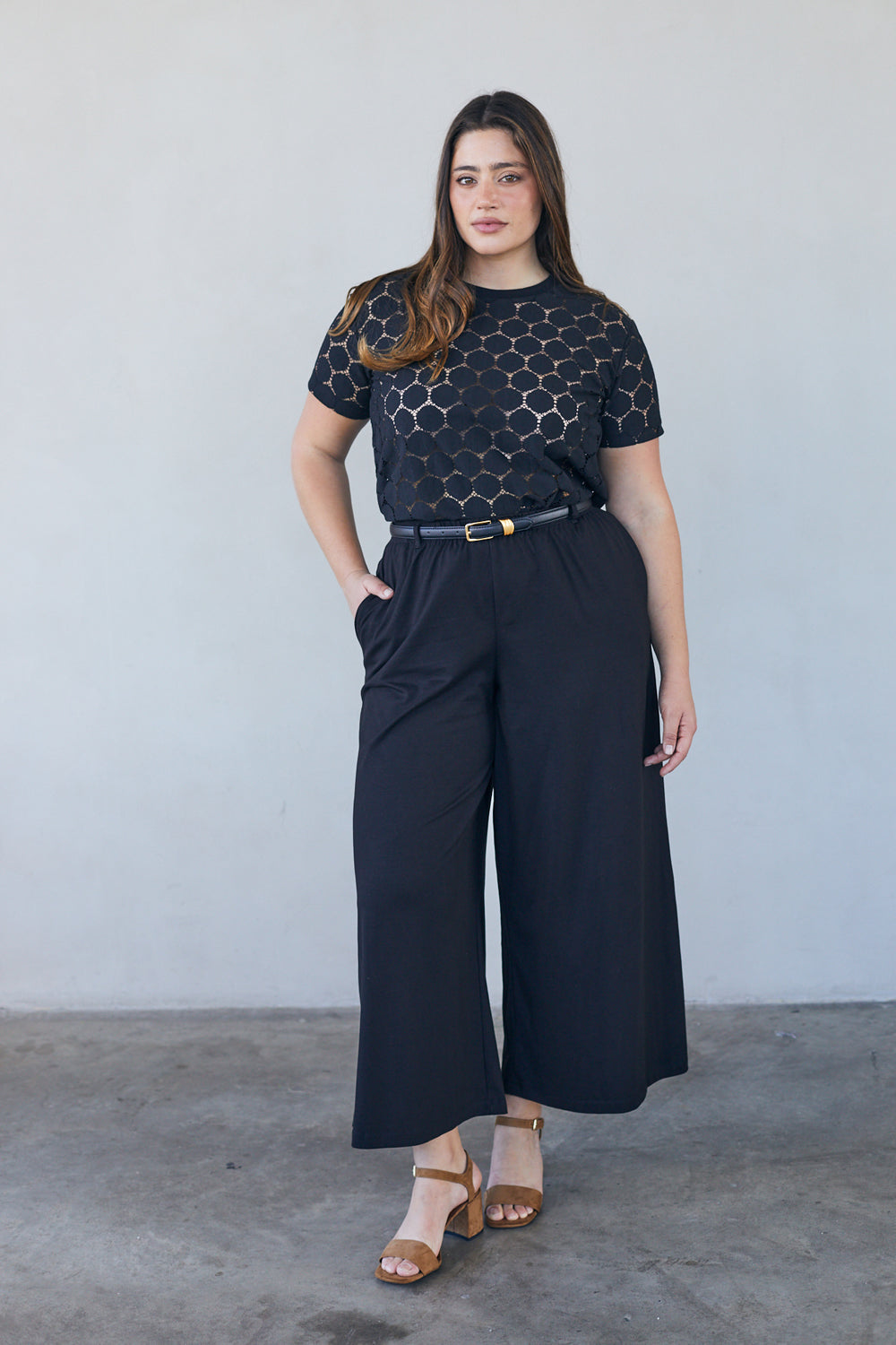 מכנסיים אוליביה מודל שחור