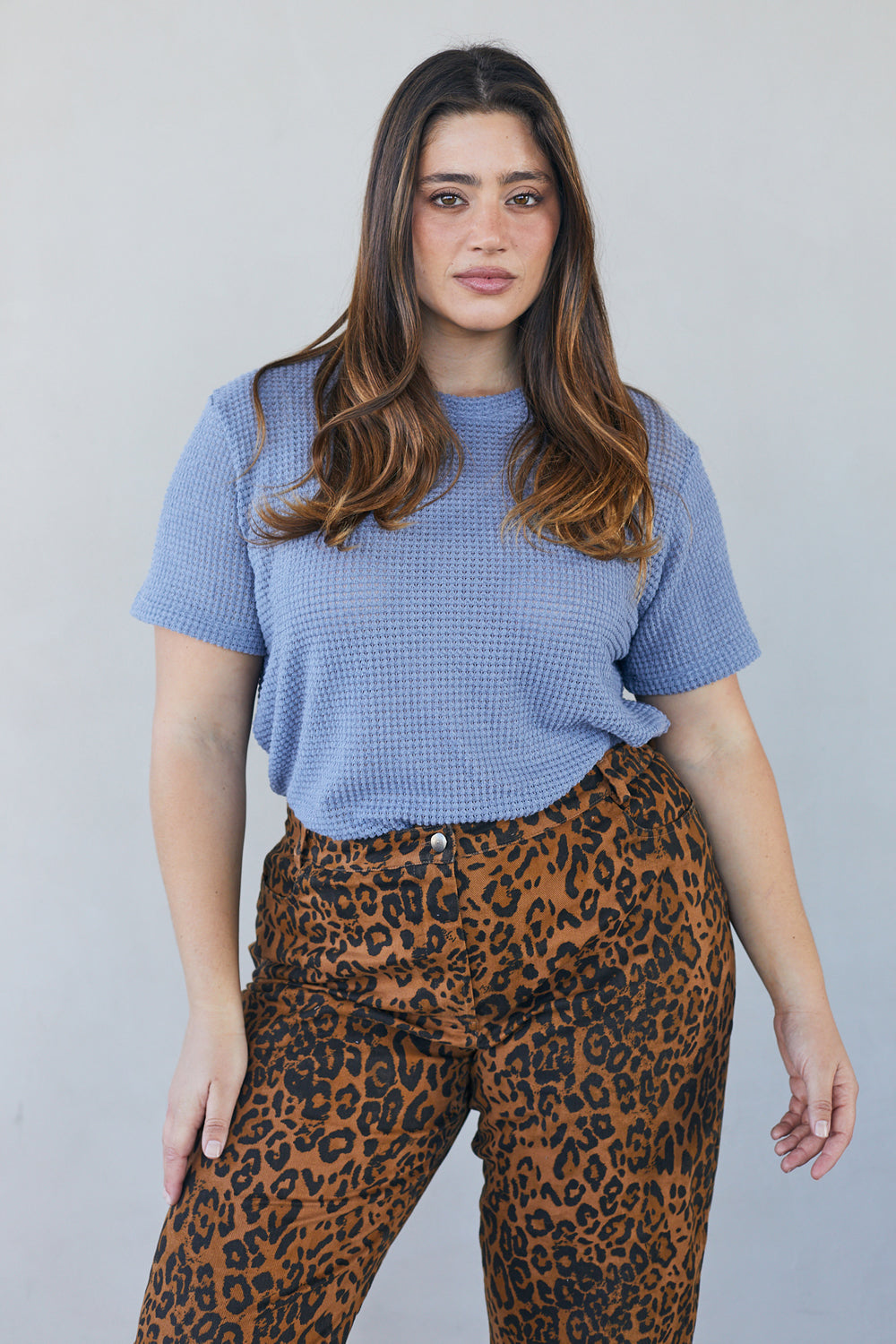 טי שירט מושלמת סריג תכלת