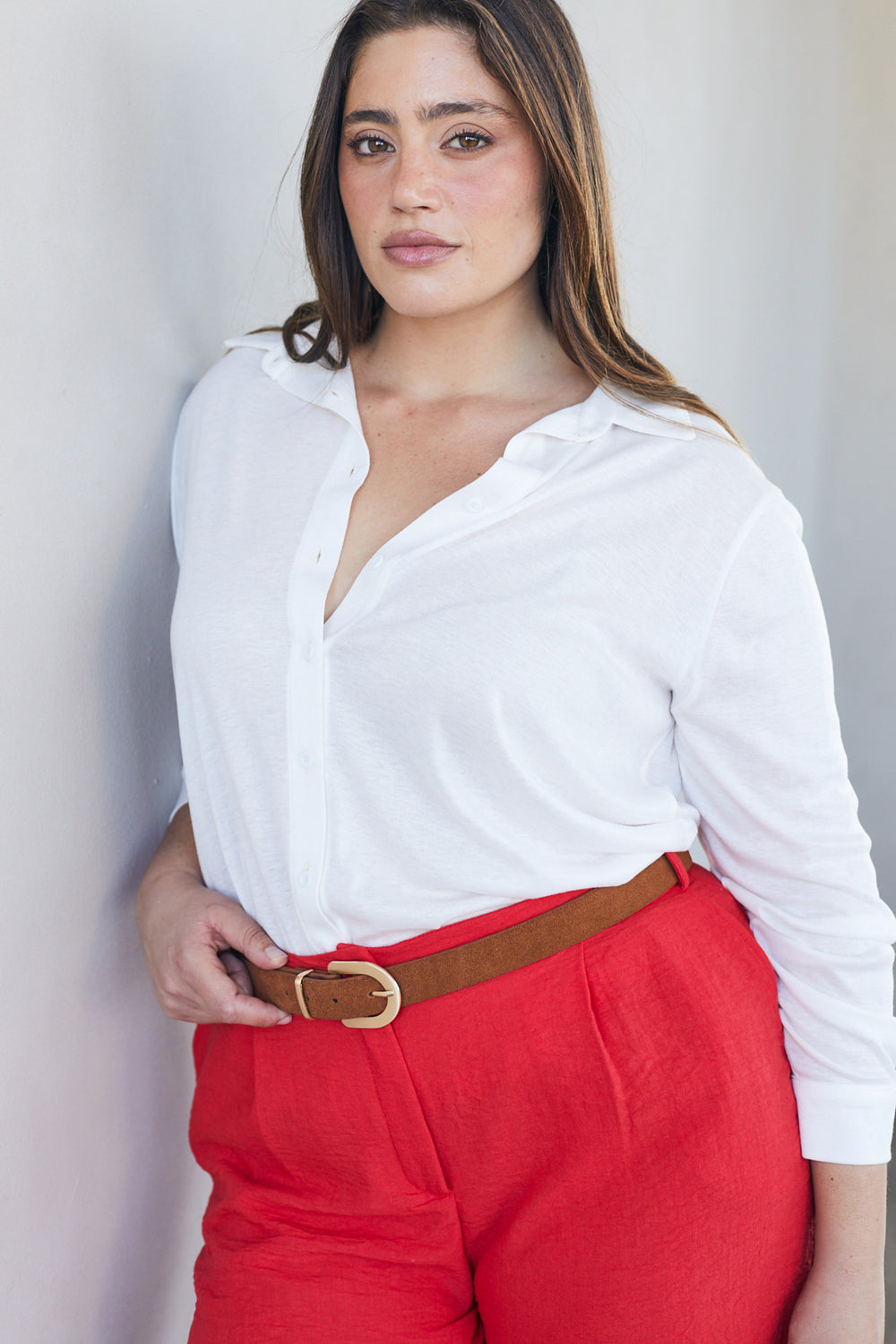 חולצת ולרי סריג לבן