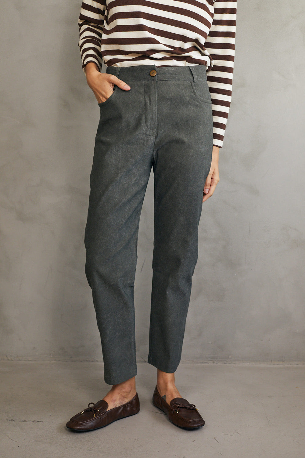 מכנסיים ריטה ירוק וואש