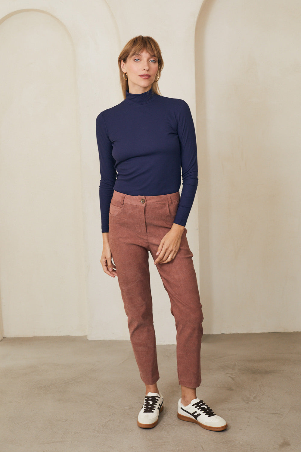 מכנסיים ריטה ורוד וואש