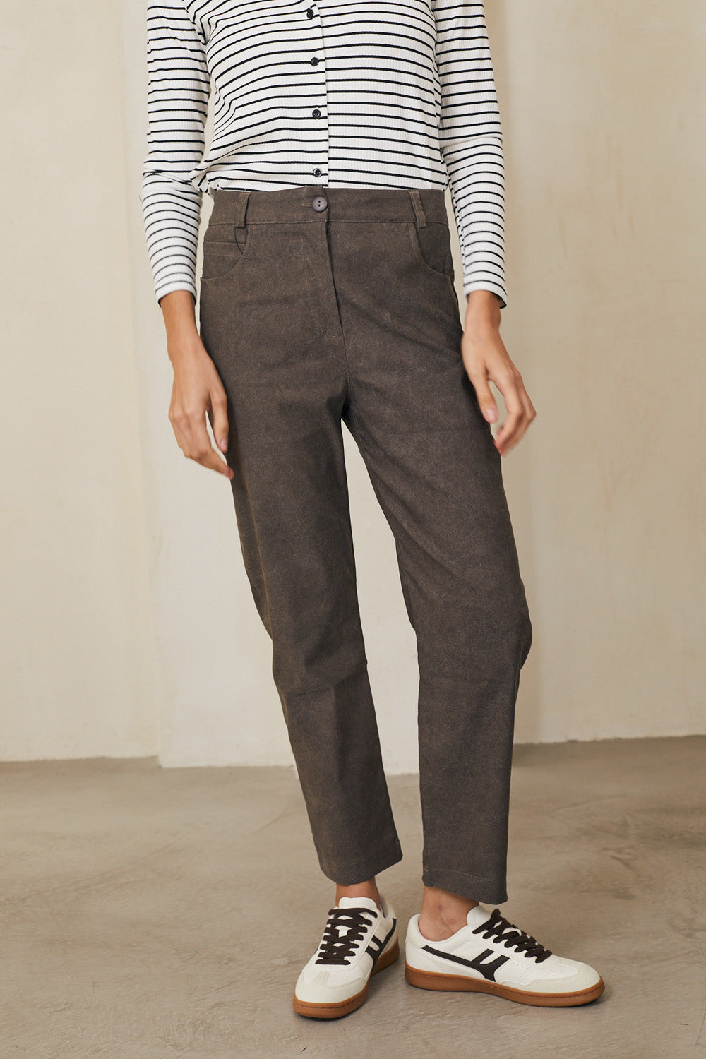 מכנסיים ריטה אפור וואש