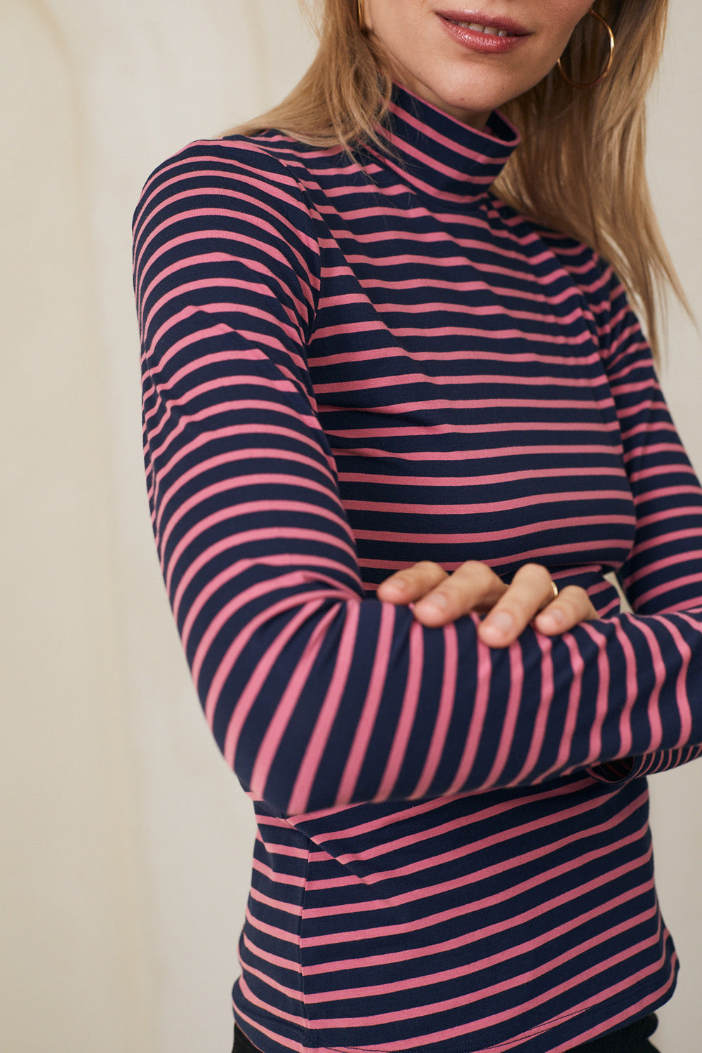 גולף הדי פסים ורוד נייבי