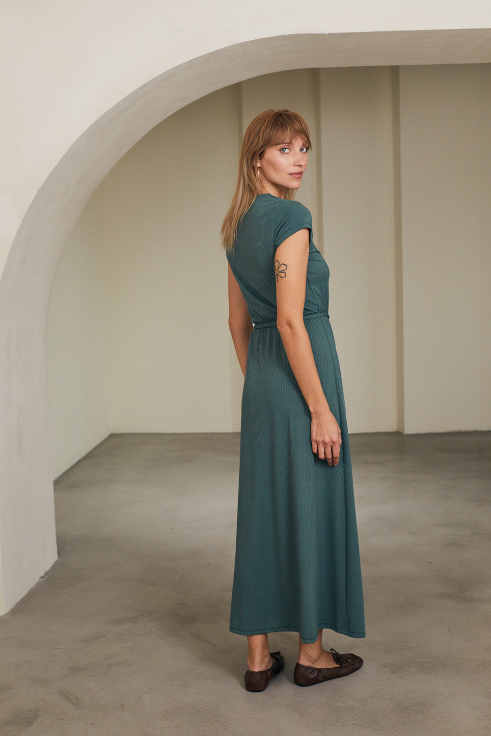 שמלת ססיליה מקסי ירוקה