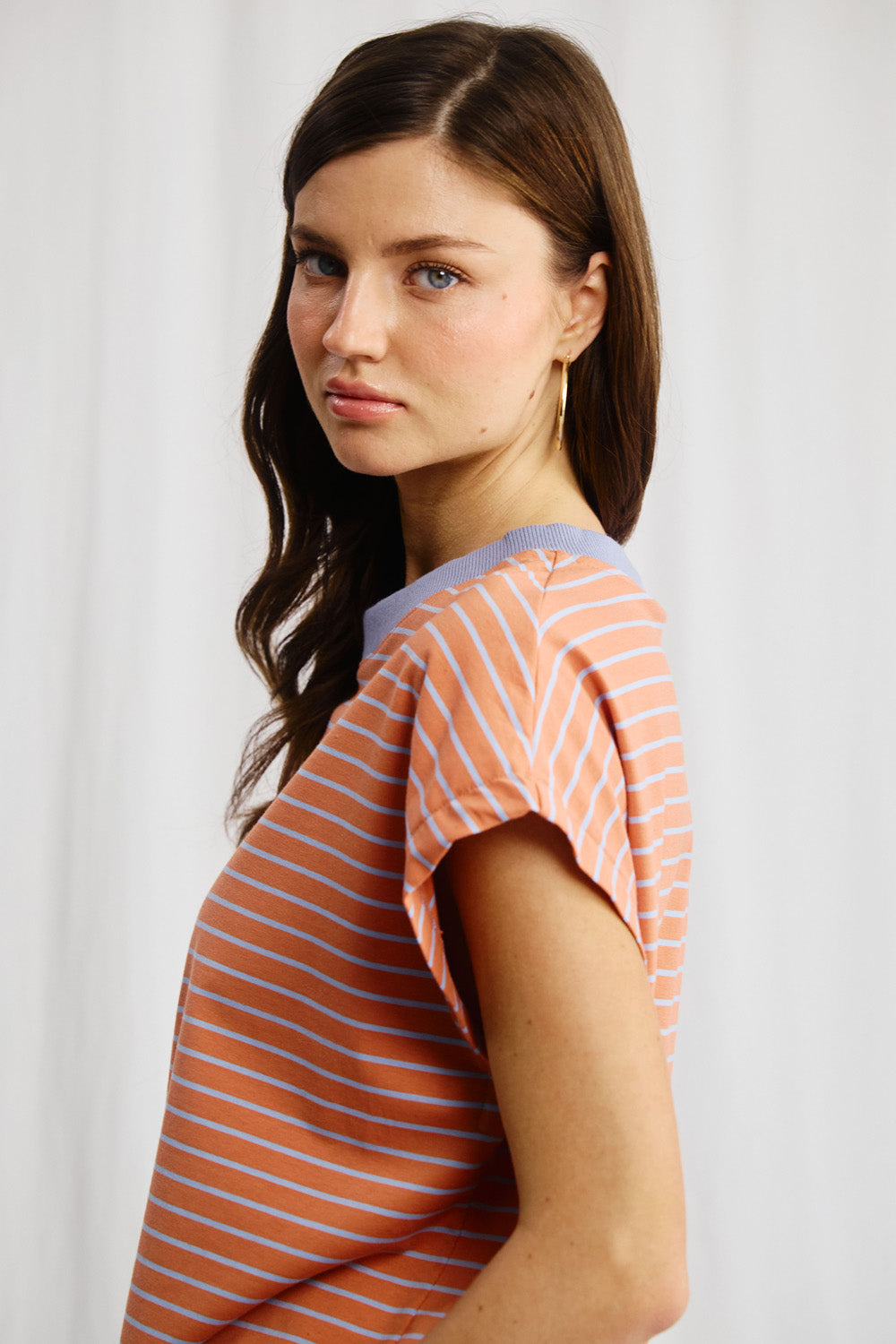 Gia gray striped t-shirt