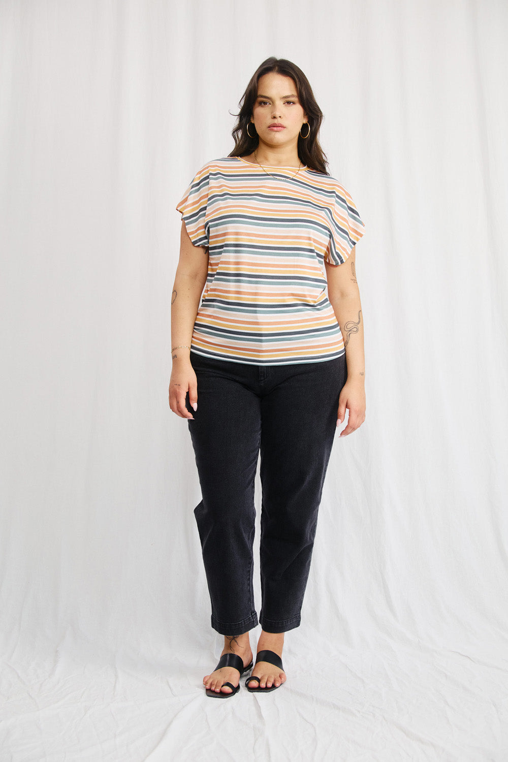 Green striped Alba t-shirt