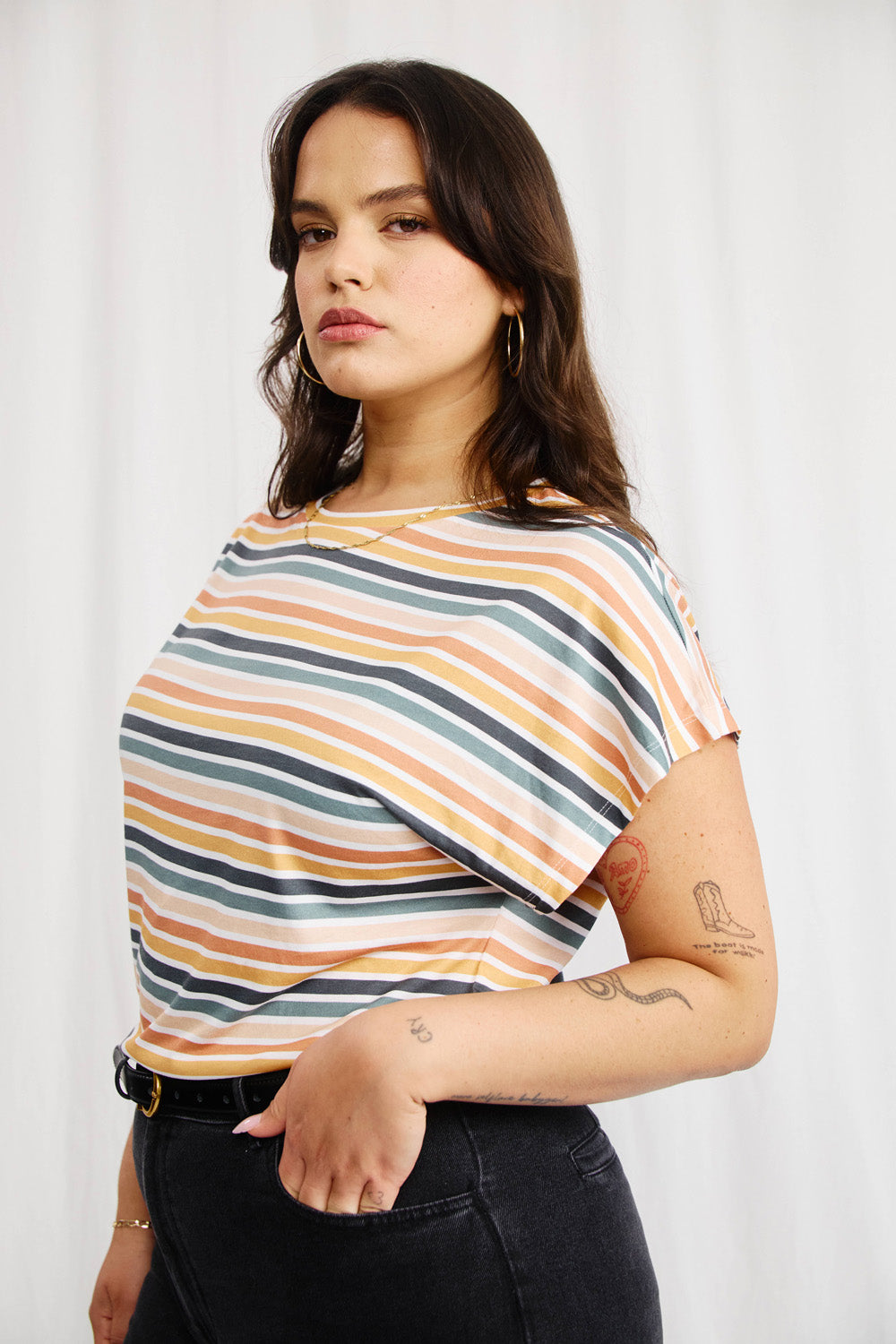 Green striped Alba t-shirt