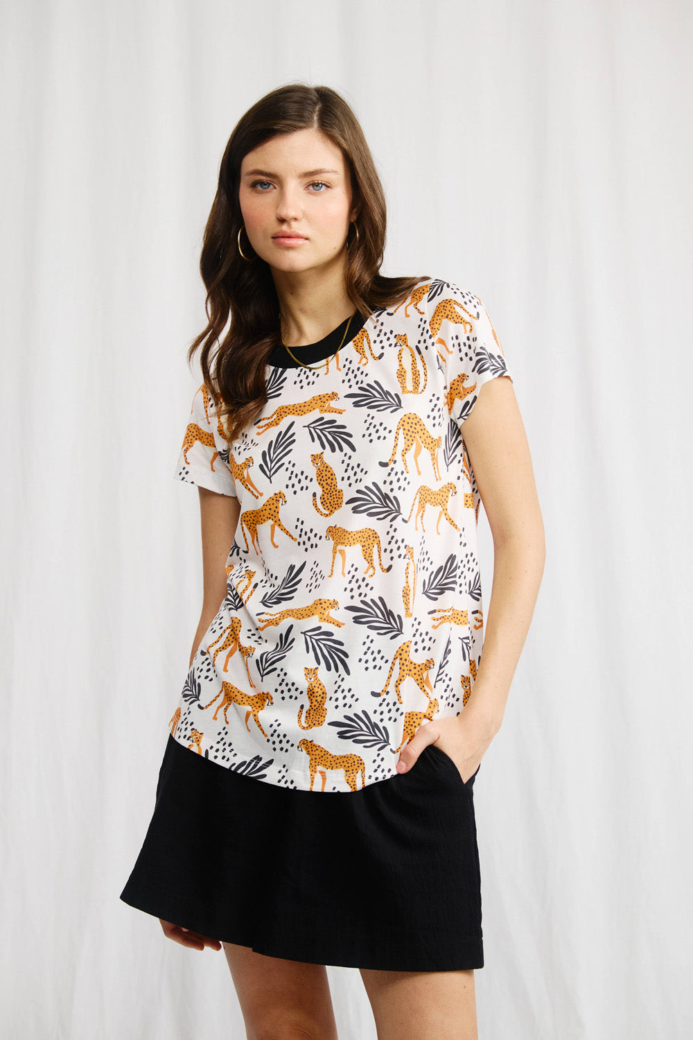 Brown striped t-shirt