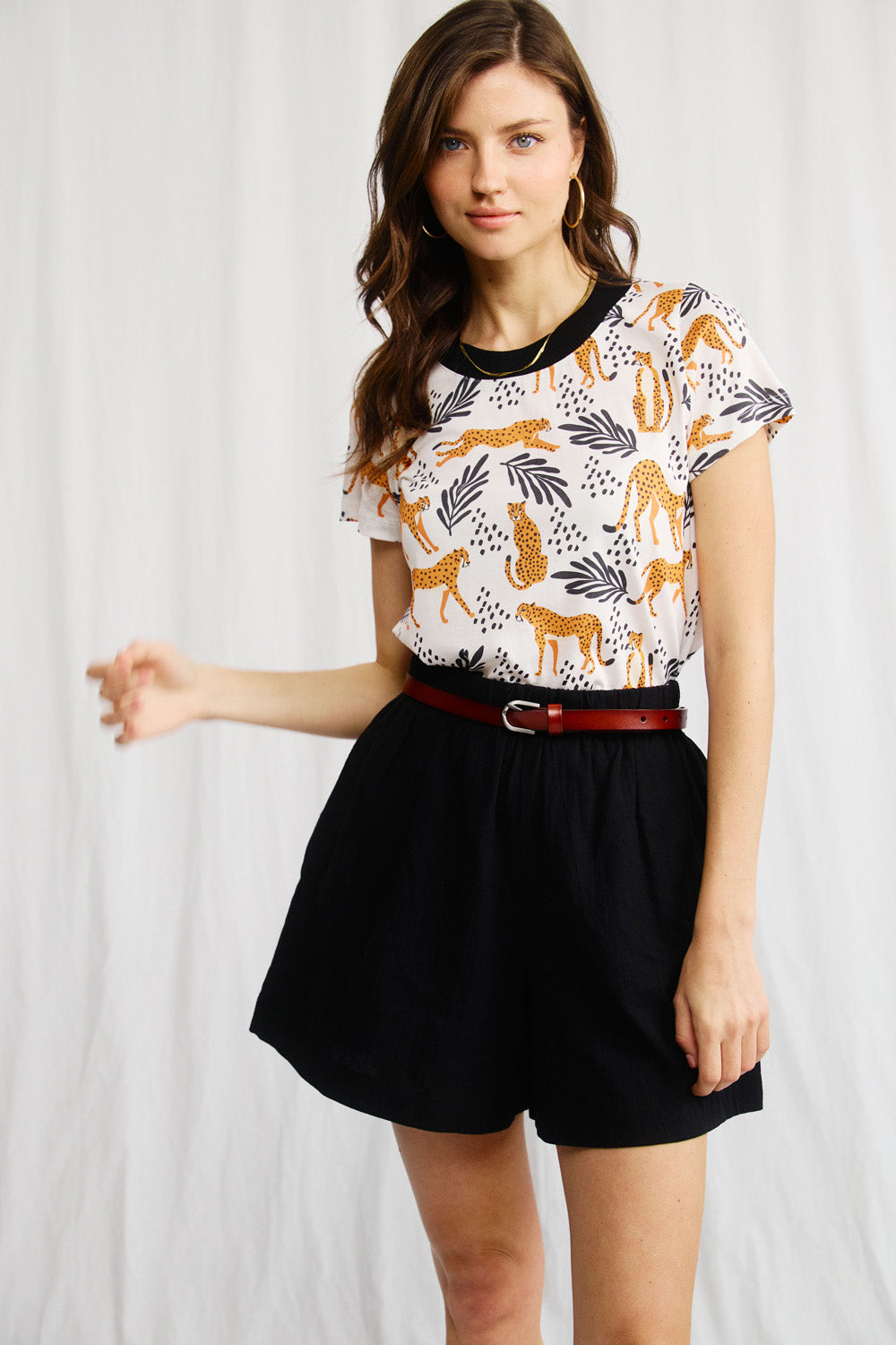 Brown striped t-shirt