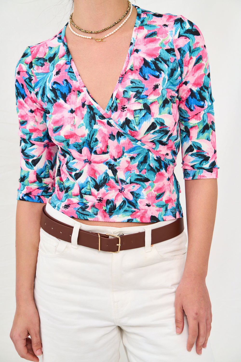 סריג דיאן קצר פרחוני