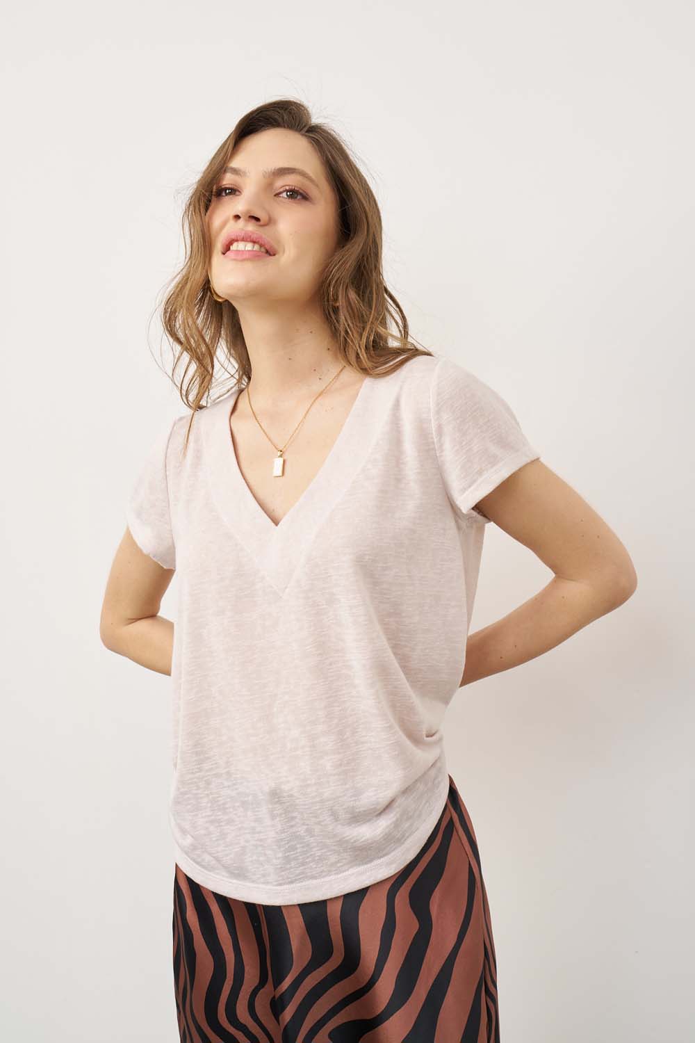 Veronica black linen shirt