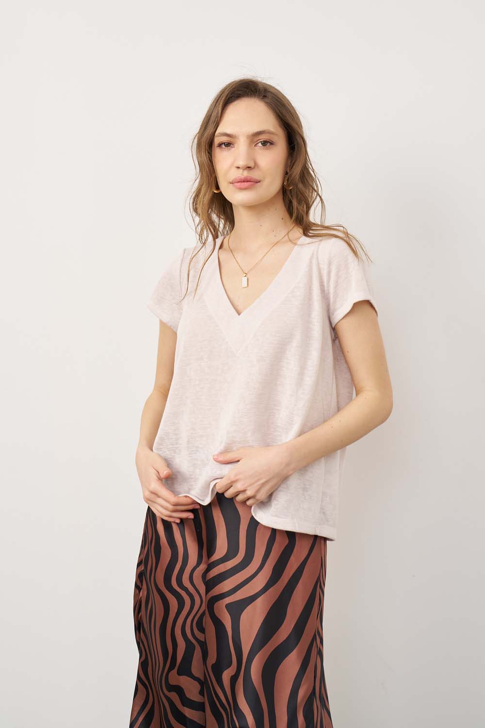 Veronica black linen shirt