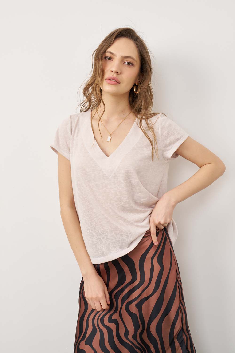 Veronica black linen shirt